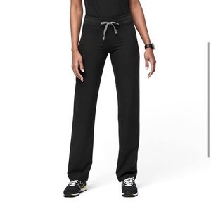 FIGS Livingston Basic Scrub Front Toe Pants Black Size S
